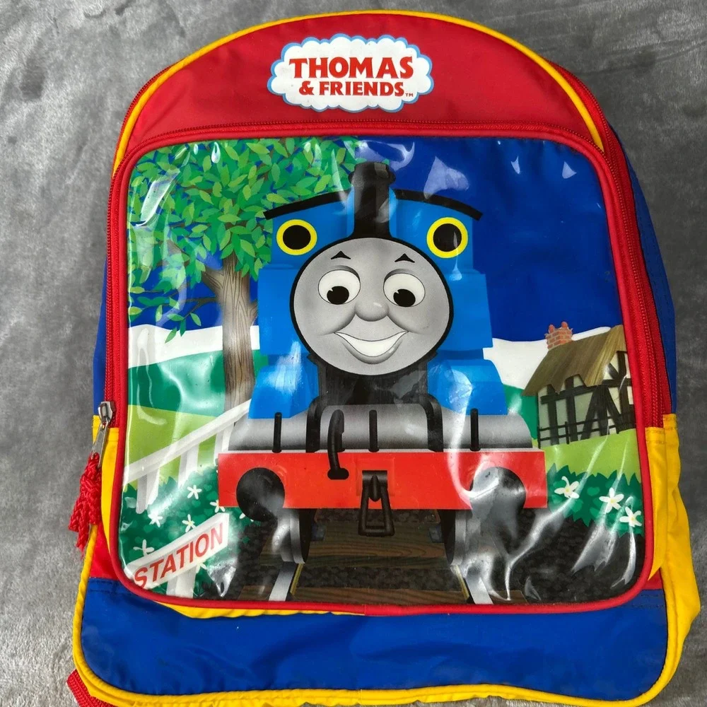Thomas & Friends Kids Backpack Blue Red Yellow Thomas the Tank Engine Train Bag